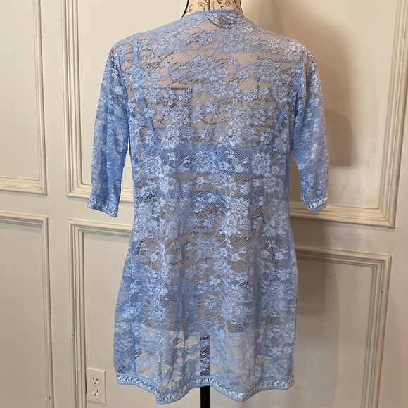 G-World Intimates 3pc Sexy Lace Robe Cutout Bra & Panty Set - Size: OS - Picture 7 of 10